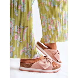 PG1 Pantuflas En La Plataforma Rosa Tan Comfy 2