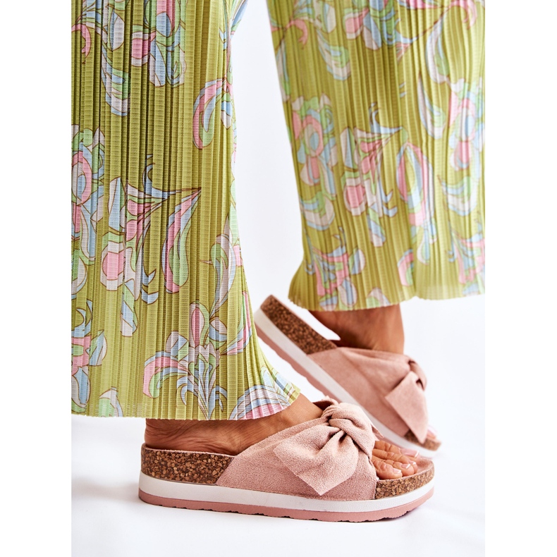 PG1 Pantuflas En La Plataforma Rosa Tan Comfy 2