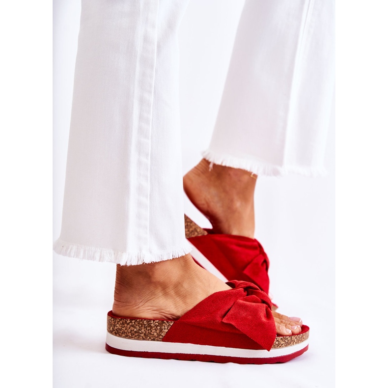 PG1 Chanclas en la plataforma roja tan cómoda rojo 1