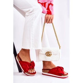 PG1 Chanclas en la plataforma roja tan cómoda rojo 3