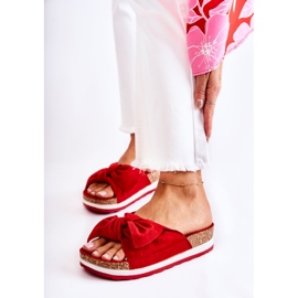 PG1 Chanclas en la plataforma roja tan cómoda rojo 4