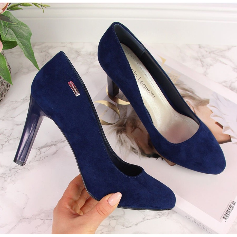 Zapatos de salón de mujer Sergio Leone azul marino 1