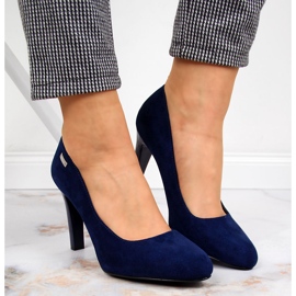 Zapatos de salón de mujer Sergio Leone azul marino 4