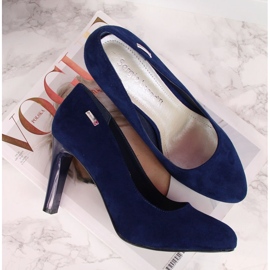 Zapatos de salón de mujer Sergio Leone azul marino 2
