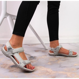 Sandalia sport velcro gris American Club 6