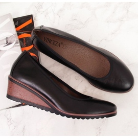 Zapatos de salón negros con cuña W Vinceza 4