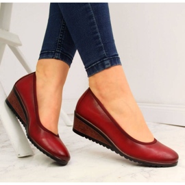 Zapatos de tacón rojos con cuña W Vinceza 5