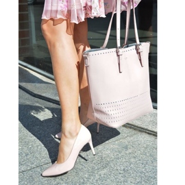 Zapatos de salón con tacón de aguja rosa polvo W Juma rosado 3