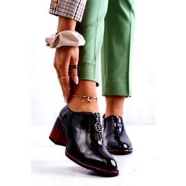 S.Barski Zapatos de moda lacados en un poste de Lorena negro y rojo. 1 S.Barski Zapatos de moda lacados en un poste de Lorena negro y rojo. 1