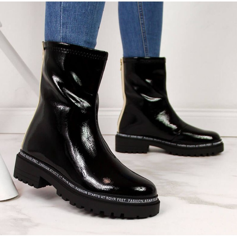 BM Botas mujer charol negro lacado W S. Barski 2