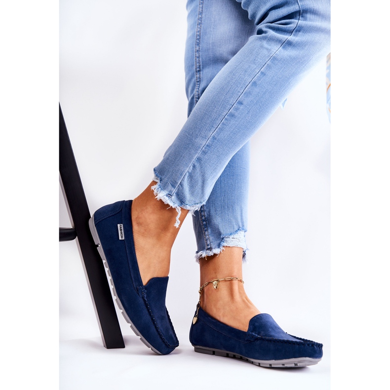 PH1 Mocasines Mujer Ante Azul Marino Millare 2