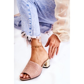 PA2 Pantuflas Mujer Ante Tacón Alto Rosa Claro Perry rosado 6