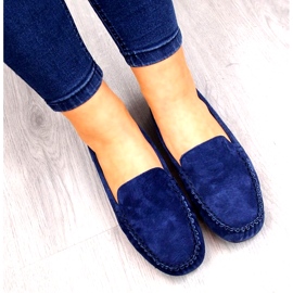 Mocasín piel azul marino W Vinceza 2