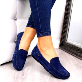 Mocasín piel azul marino W Vinceza 3