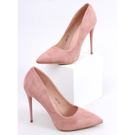 Bombas en un tacón de aguja Valeria Nude rosado 4