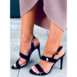 Sandalias de tacón alto Amanda Black negro 4