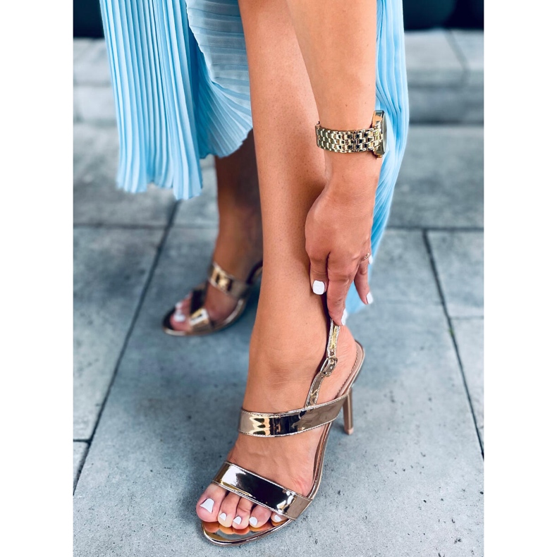 Sandalias de tacón alto Amanda Champagne rosa 1