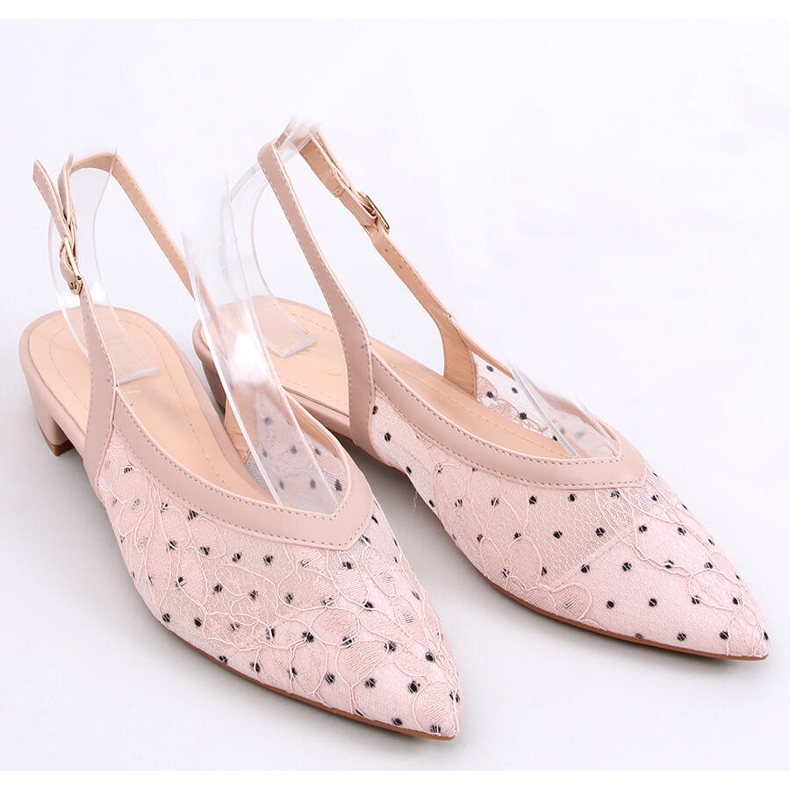 Bailarinas de encaje sin tacón Rosa Margo 1