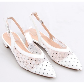 Bailarinas encaje sin tacón Margo Blanco 1 Bailarinas encaje sin tacón Margo Blanco 1