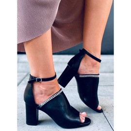 Sandalias tacón Mary Black negro 3