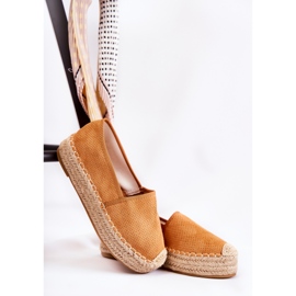 PG1 Alpargatas De Mujer En La Plataforma Camel Marise marrón 6