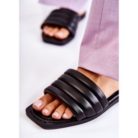 PG1 Babucha Mujer Piel Negra Con Acolchado Raula negro 4