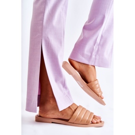 PG1 Babucha Mujer Piel Con Acolchado Beige Oscuro Raula 2