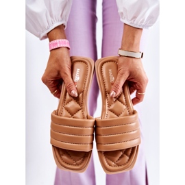 PG1 Babucha Mujer Piel Con Acolchado Beige Oscuro Raula 4