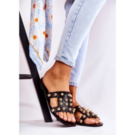 PG1 Pantuflas Clásicas Mujer Con Adornos Negro Scotlyn 1