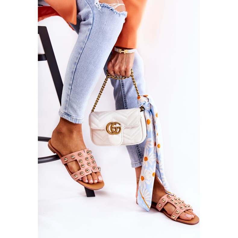 PG1 Pantuflas Clásicas Mujer Con Adornos Rosa Scotlyn rosado 2