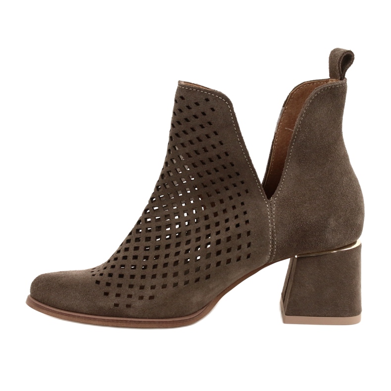 Botas Ante Calado Lewski Shoes 3165 earth velour marrón 3