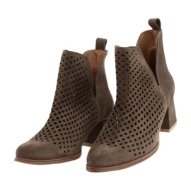 Botas Ante Calado Lewski Shoes 3165 earth velour marrón 4