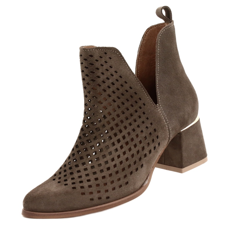 Botas Ante Calado Lewski Shoes 3165 earth velour marrón 5