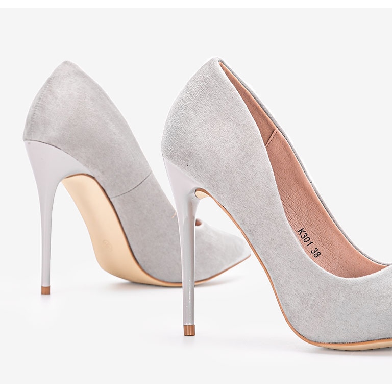 Zapatos de tacón Chemin grises 1