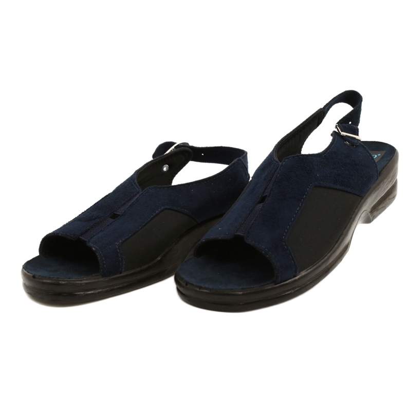 Sandalias Mujer Con Cuña Adanex 21680 Azul Marino 2