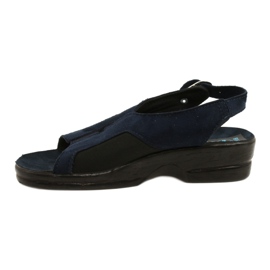 Sandalias Mujer Con Cuña Adanex 21680 Azul Marino 1