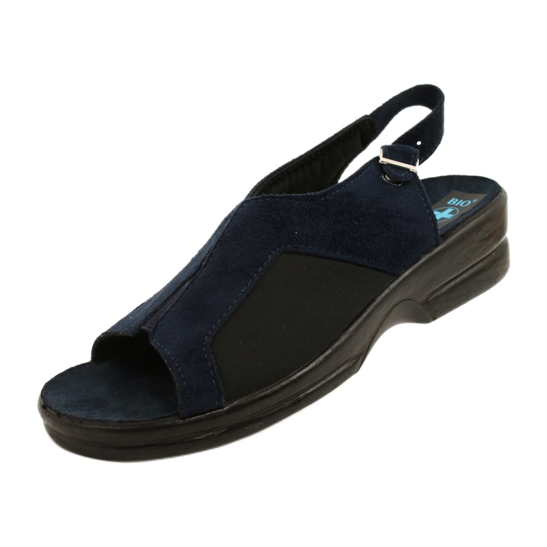 Sandalias Mujer Con Cuña Adanex 21680 Azul Marino 3