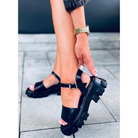 Sandalias con suela gruesa Saint Black negro 4