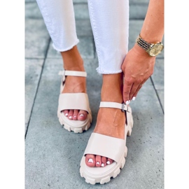 Sandalias con suela gruesa Saint Beige 2