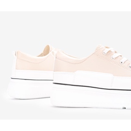 Zapatillas beige en la plataforma Anastaz blanco 2