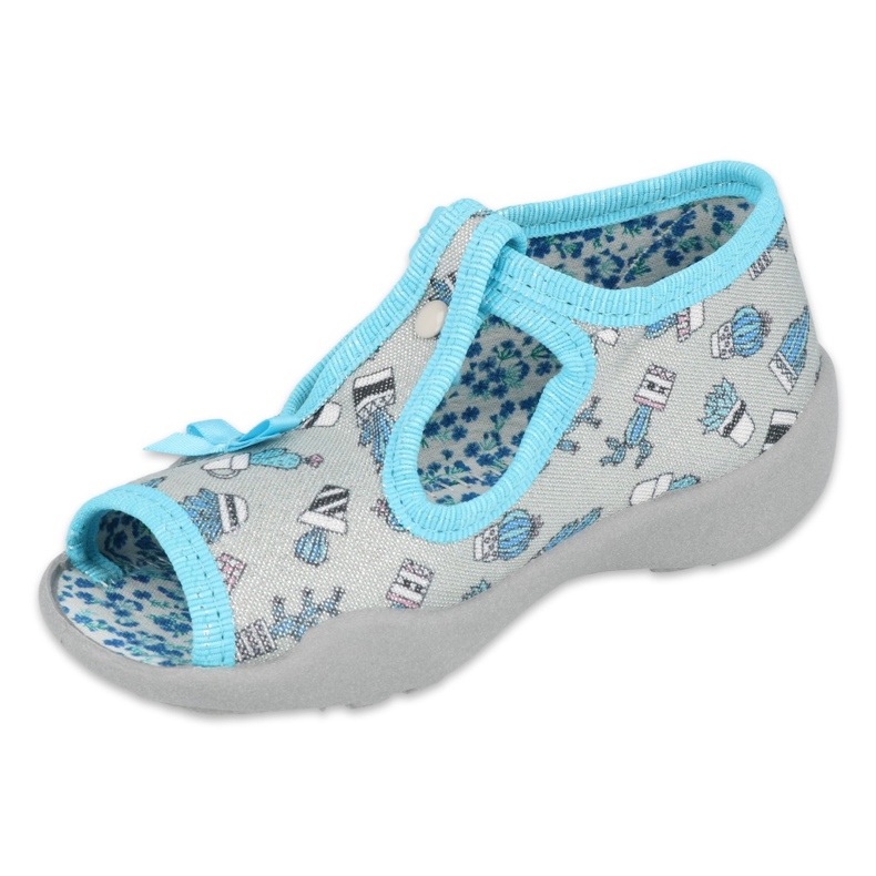 Calzado infantil befado 213P127 azul plata gris 1
