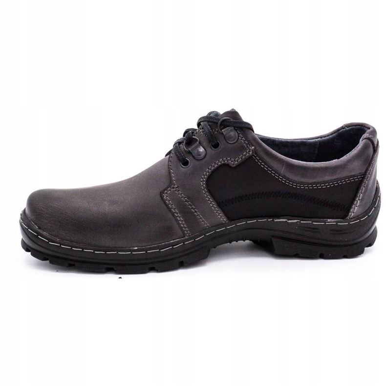 Polbut Zapato piel hombre gris K19 negro 1