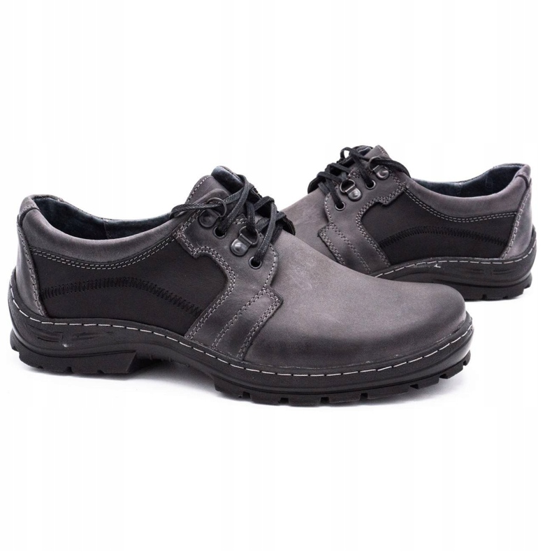 Polbut Zapato piel hombre gris K19 negro 4