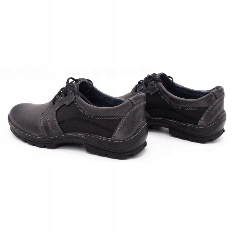 Polbut Zapato piel hombre gris K19 negro 5