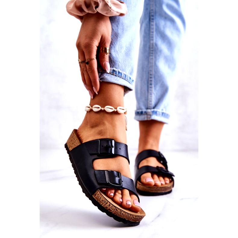 Pantuflas Mujer Hebillas Inblu NM000028 Negro 1