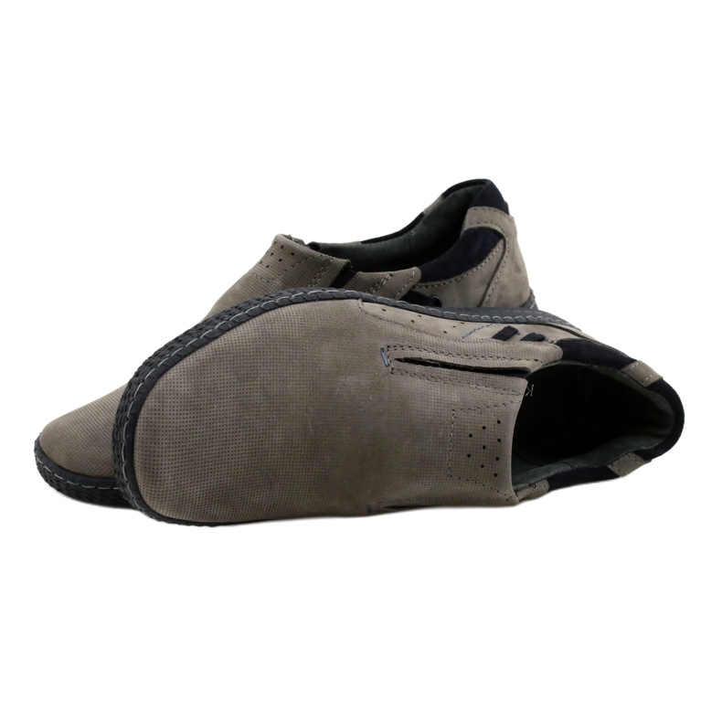 KOMODO Mocasines de hombre gris 862L 5