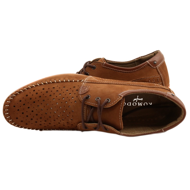 KOMODO Zapatos de hombre mocasines 875 verano camel marrón 8