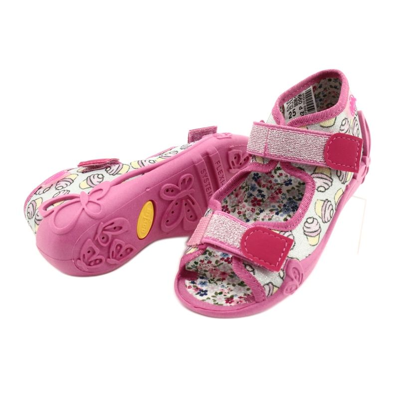 Calzado infantil befado 242P099 rosado plata gris 4