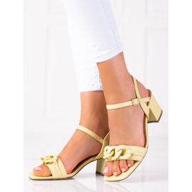SHELOVET Sandalias de moda multicolor amarillo 3