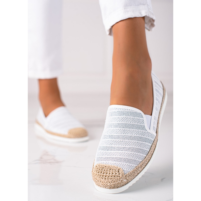 SHELOVET alpargatas sin cordones blanco 2
